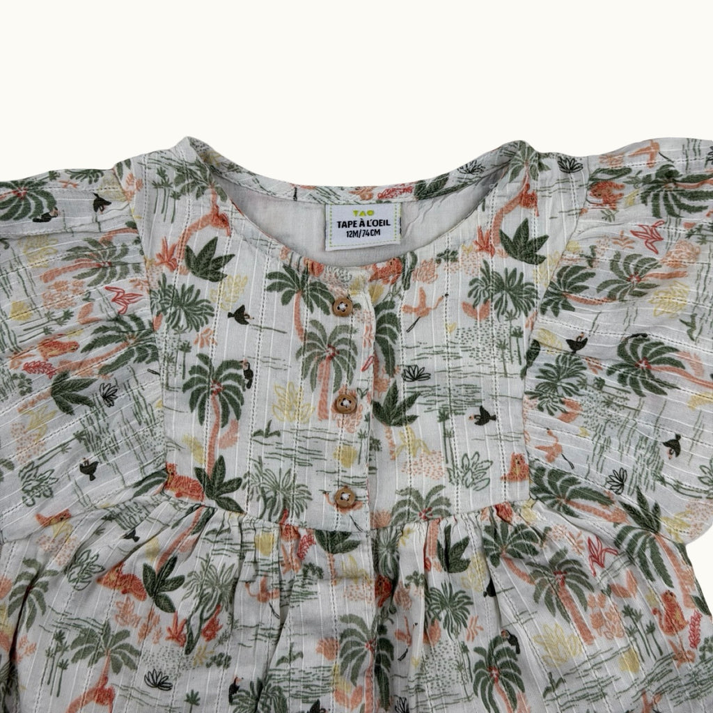 Blouse imprimé tropical TAO - 12 mois
