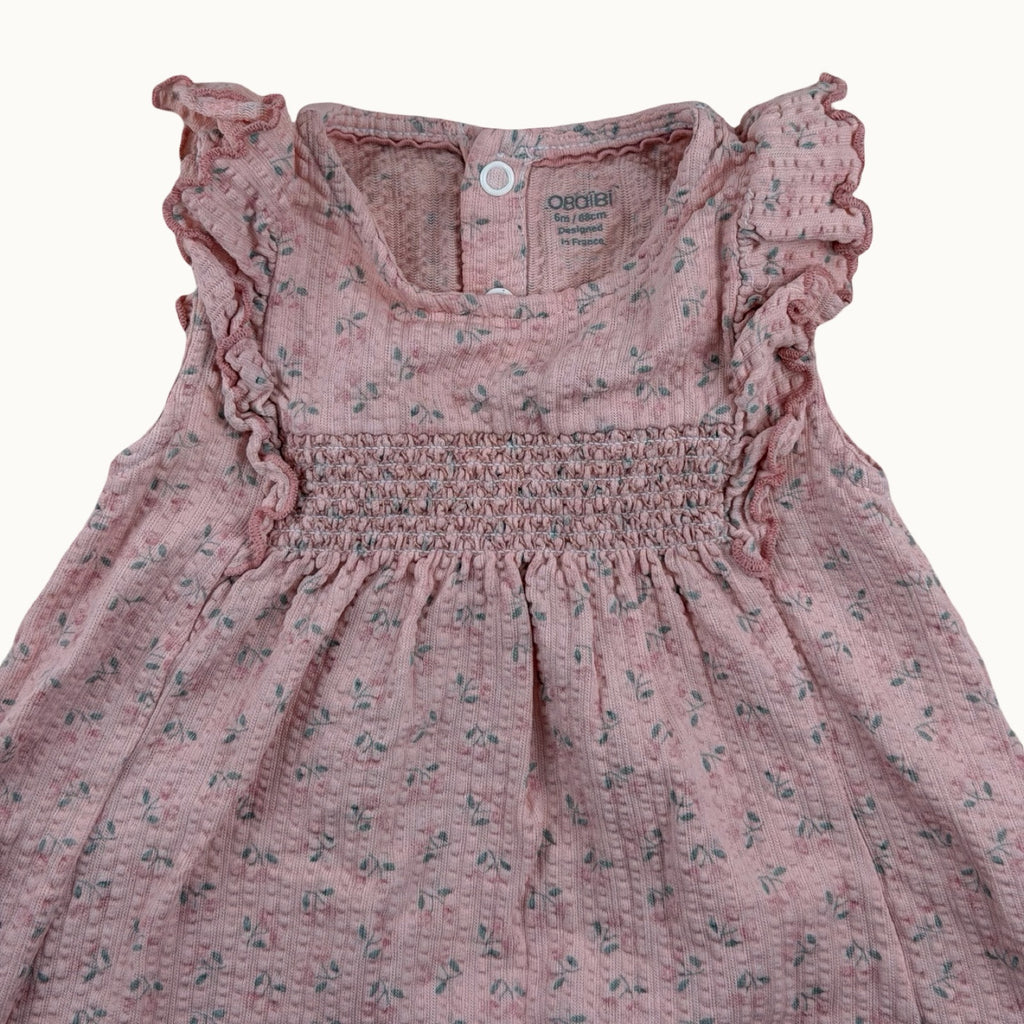 Ensemble robe et bloomer assorti - 6 mois