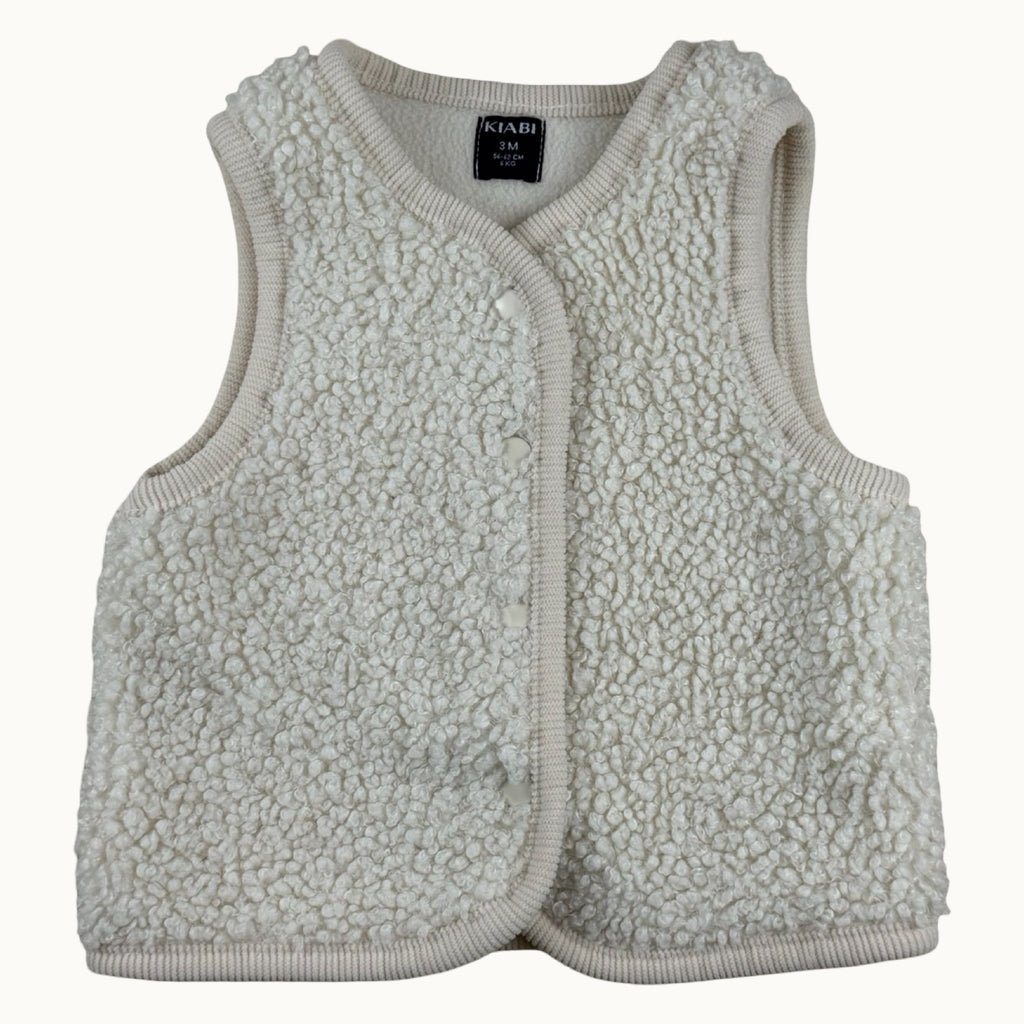 Veste sans manche sherpa bouclette - 3 mois