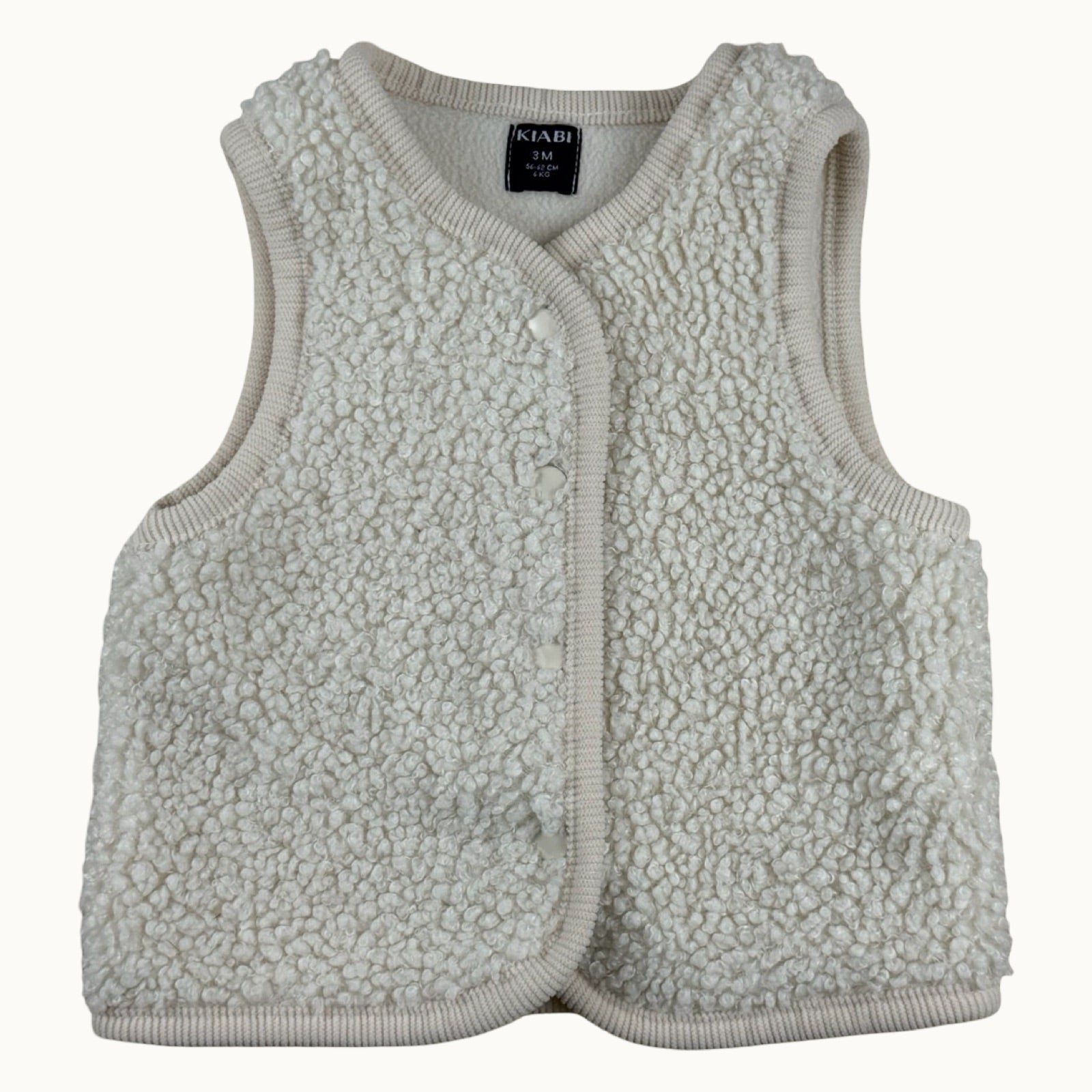 Veste sans manche sherpa bouclette - 3 mois