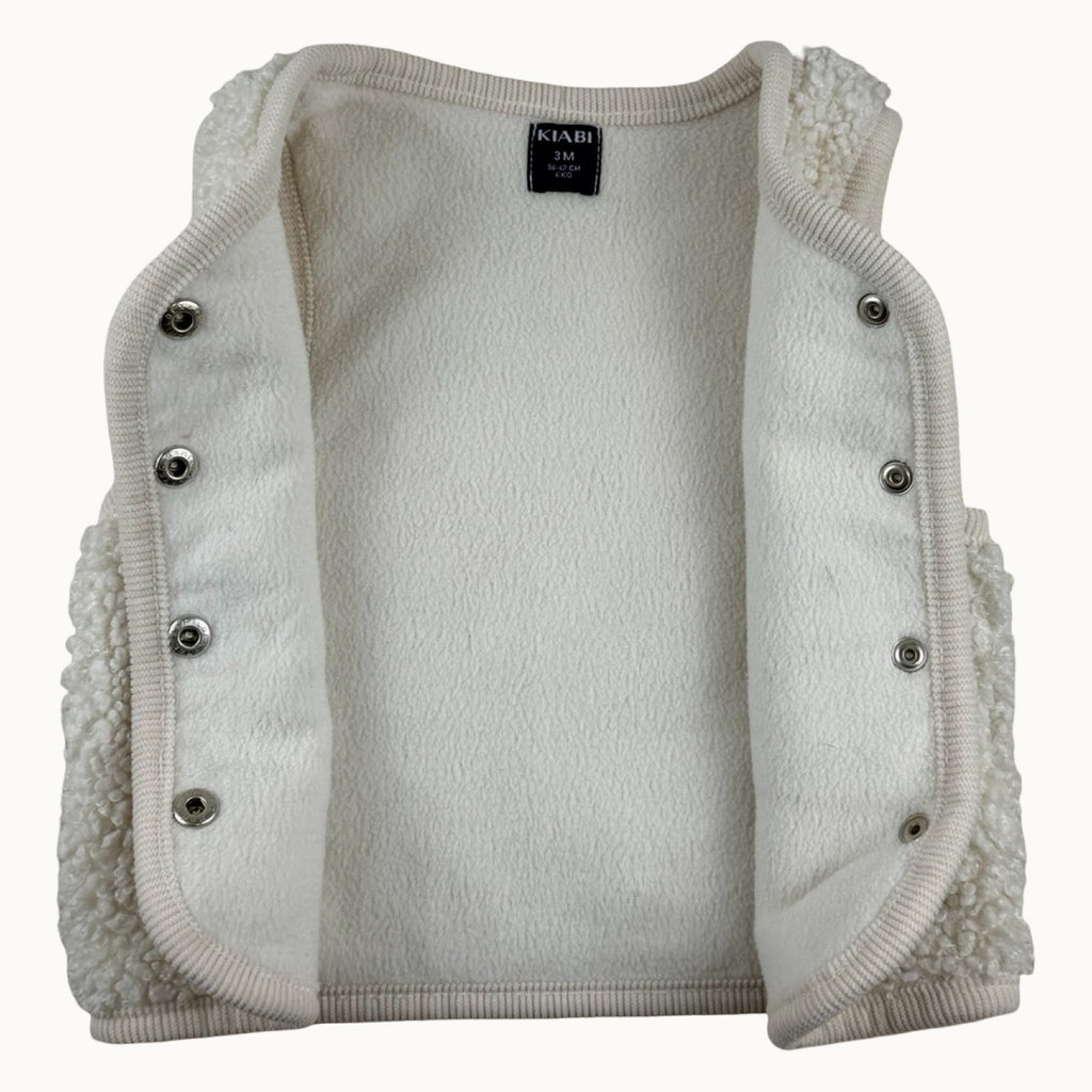 Veste sans manche sherpa bouclette - 3 mois