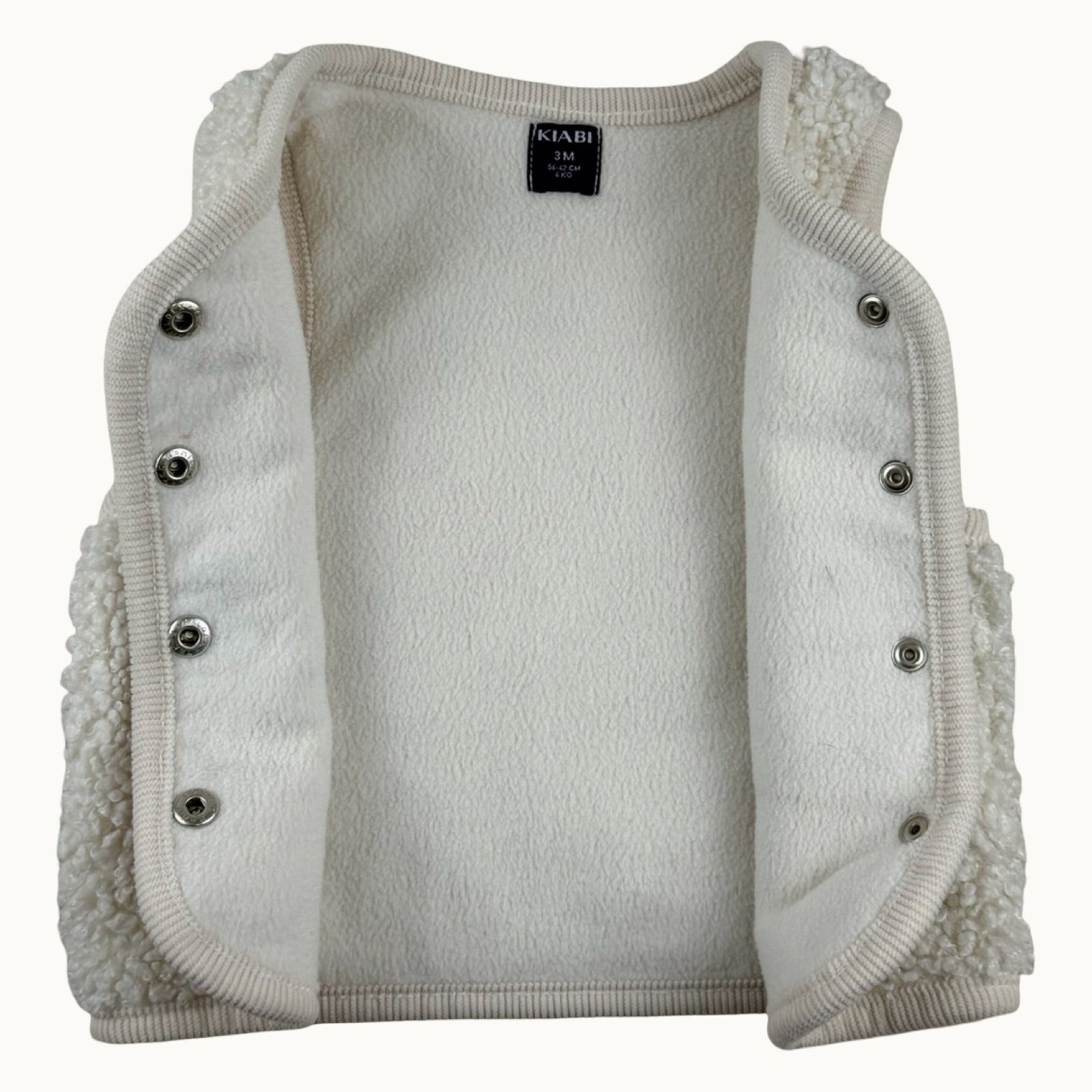 Veste sans manche sherpa bouclette - 3 mois