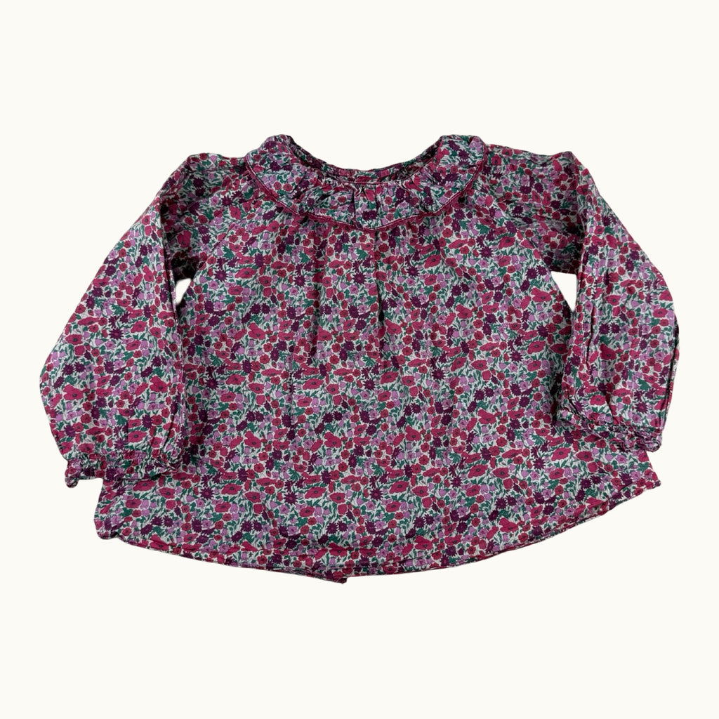 Blouse fleurie avec col Jacadi - 12 mois