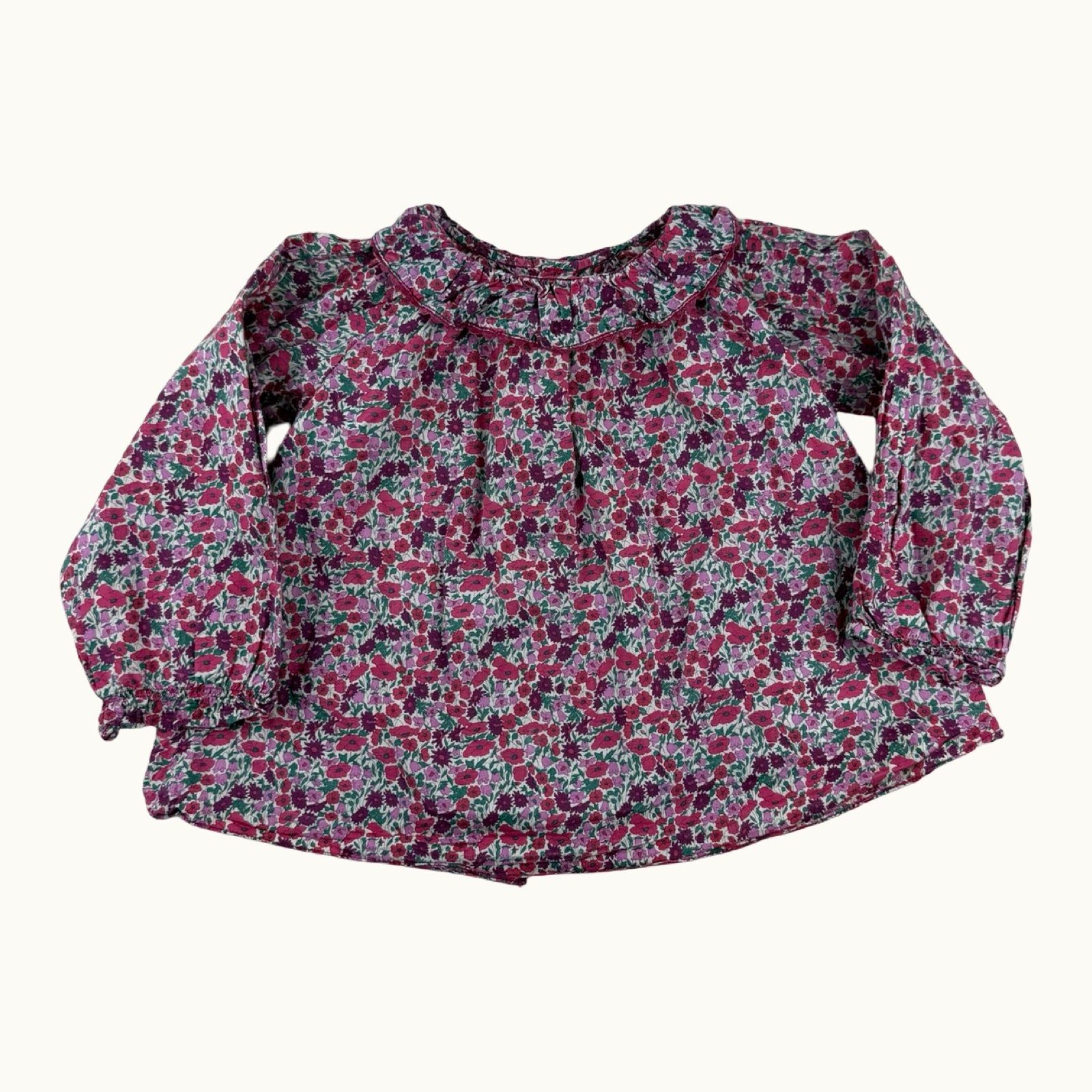Blouse fleurie avec col Jacadi - 12 mois