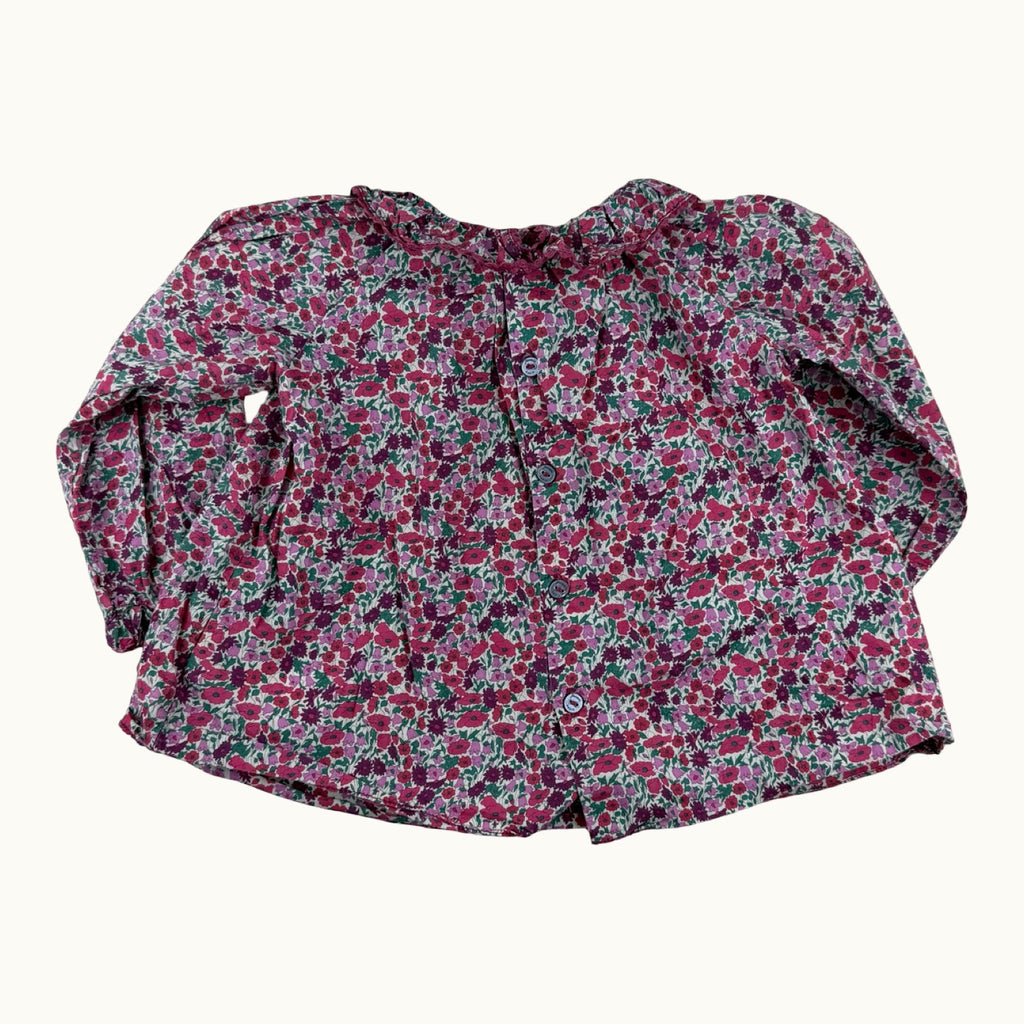Blouse fleurie avec col Jacadi - 12 mois