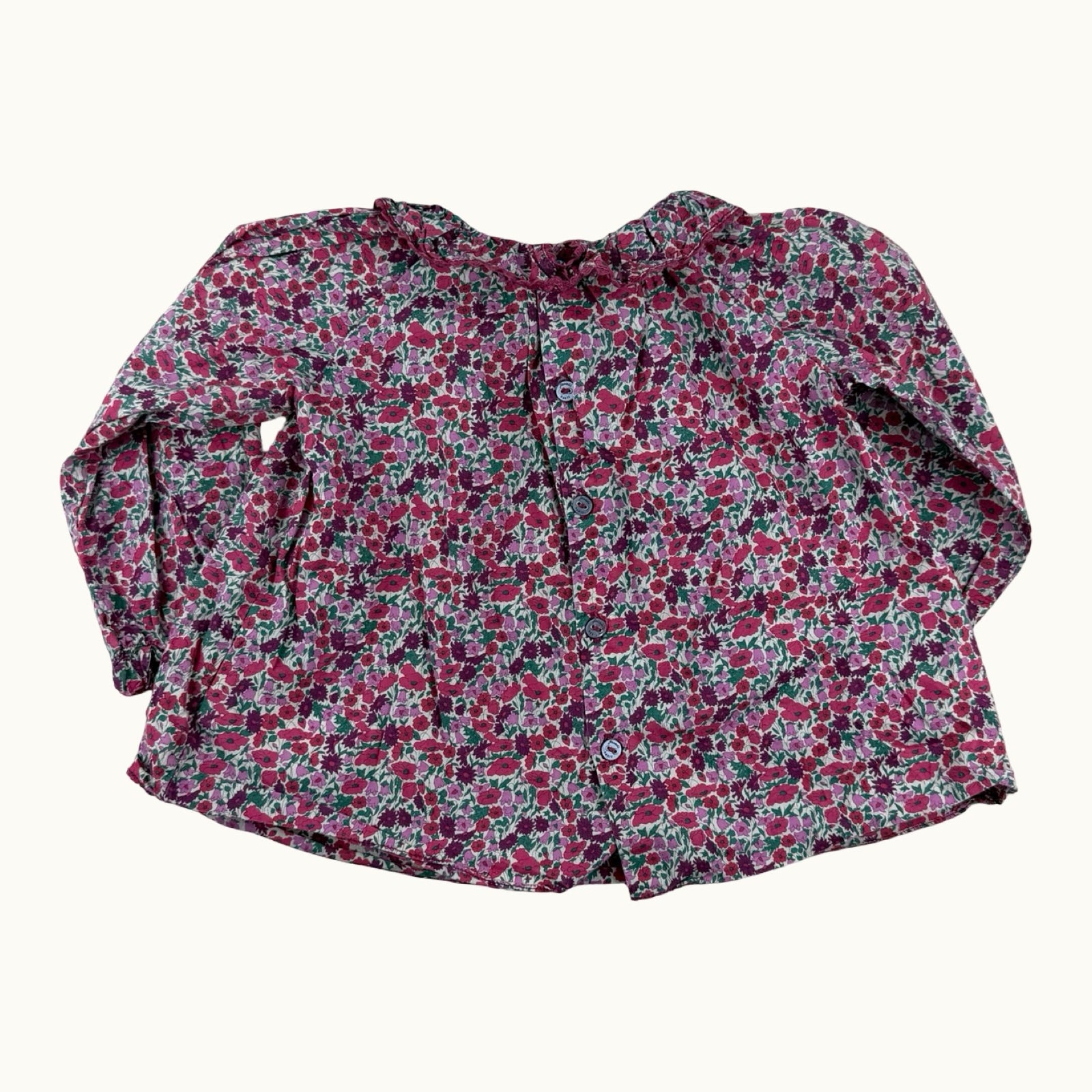 Blouse fleurie avec col Jacadi - 12 mois