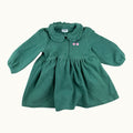 Robe avec col et broderie cerises TAO - 12 mois