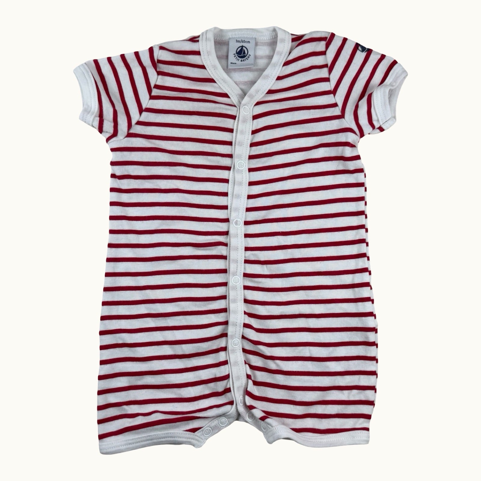 Barboteuse rayée Petit Bateau - 3 mois