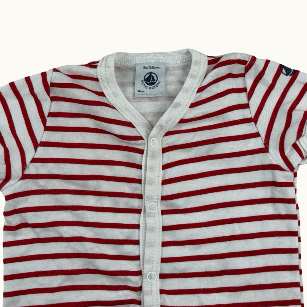 Barboteuse rayée Petit Bateau - 3 mois