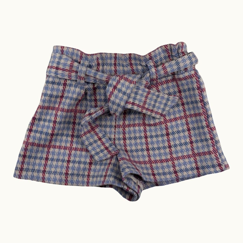 Short carreaux à nœud TAO - 12 mois