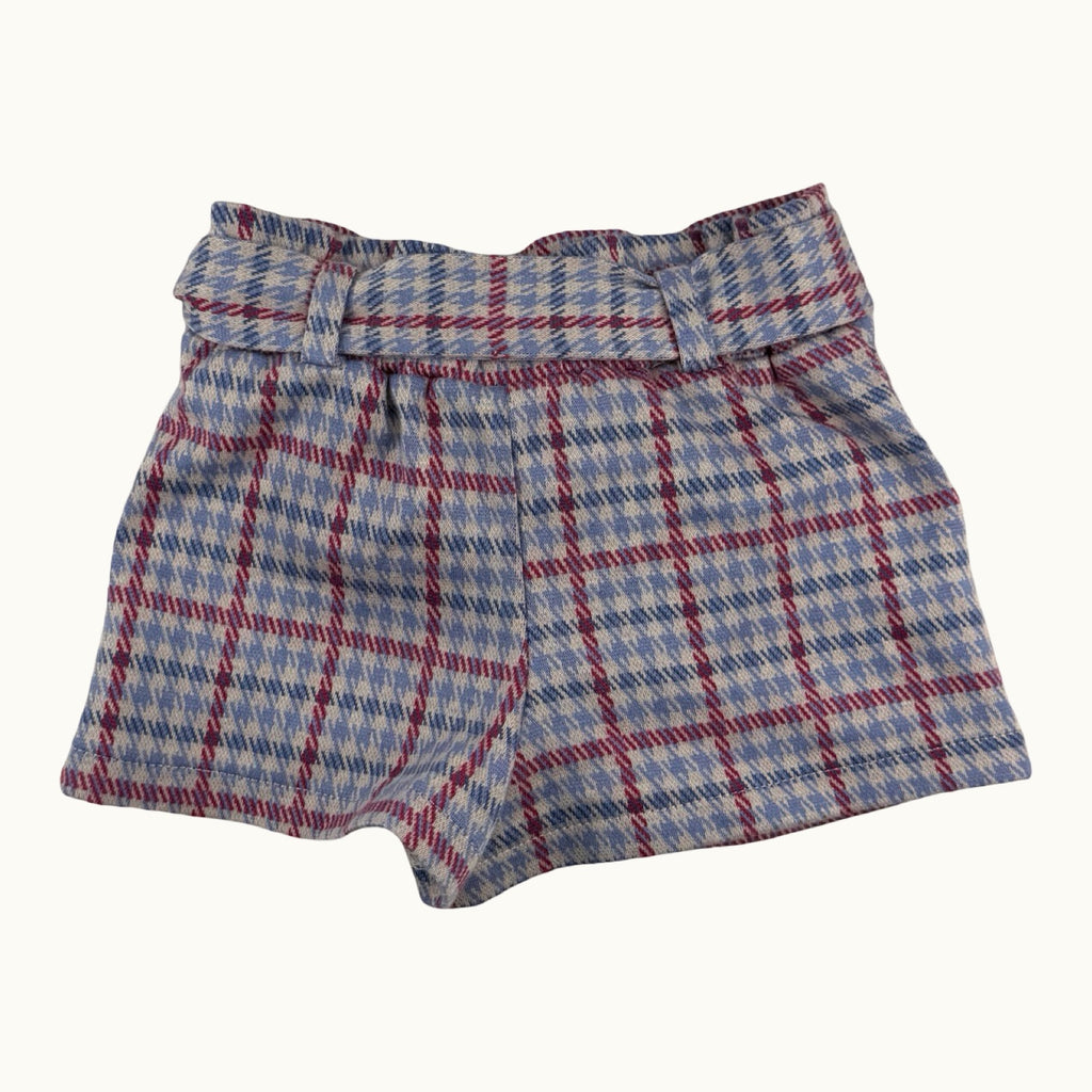 Short carreaux à nœud TAO - 12 mois