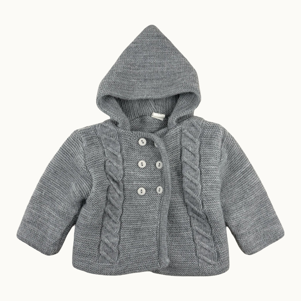 Veste à capuche en maille - 3 mois