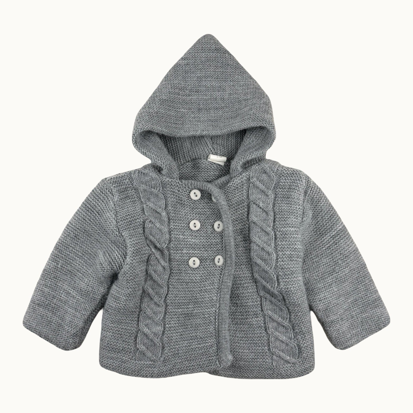 Veste à capuche en maille - 3 mois