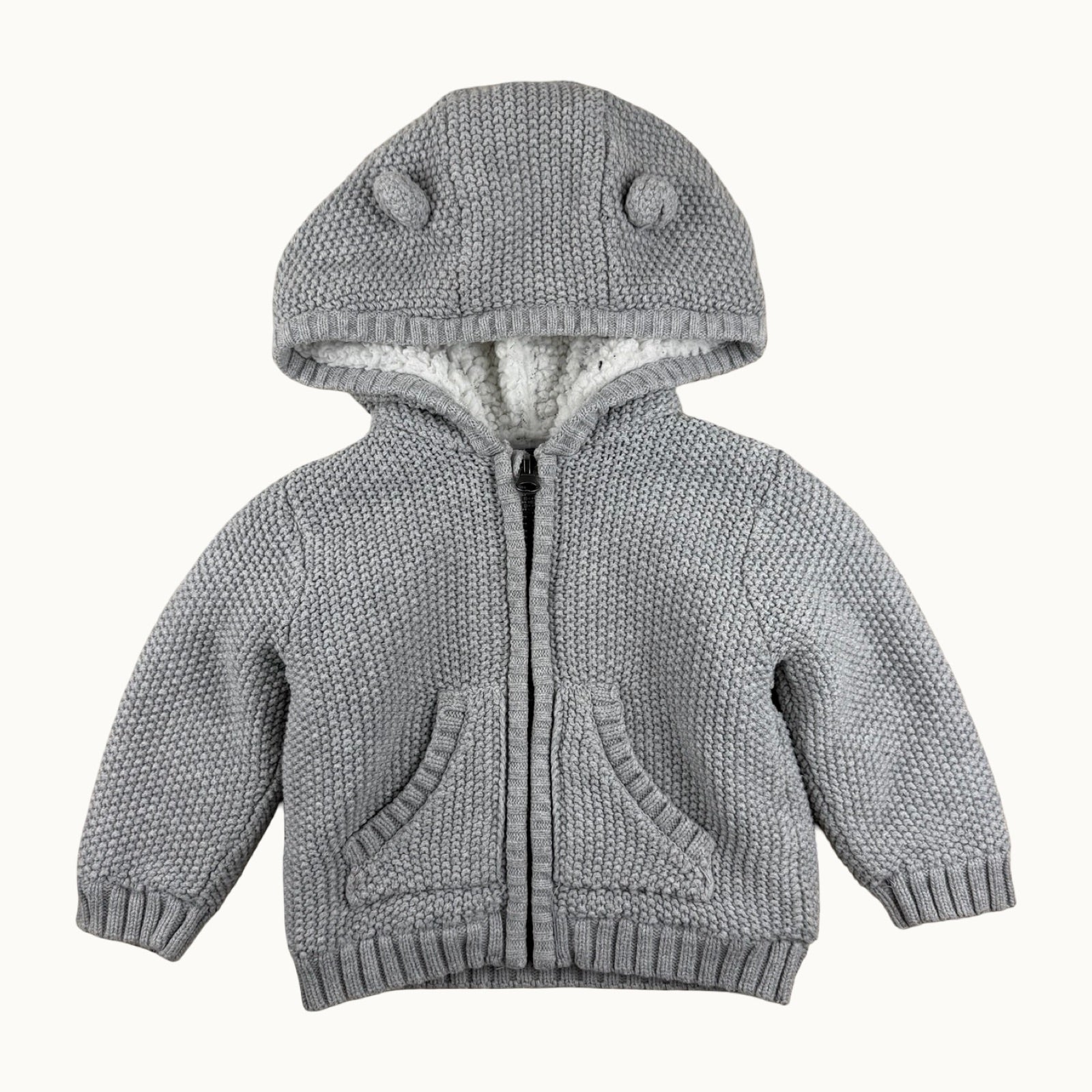 Veste en maille avec capuche - 6 mois