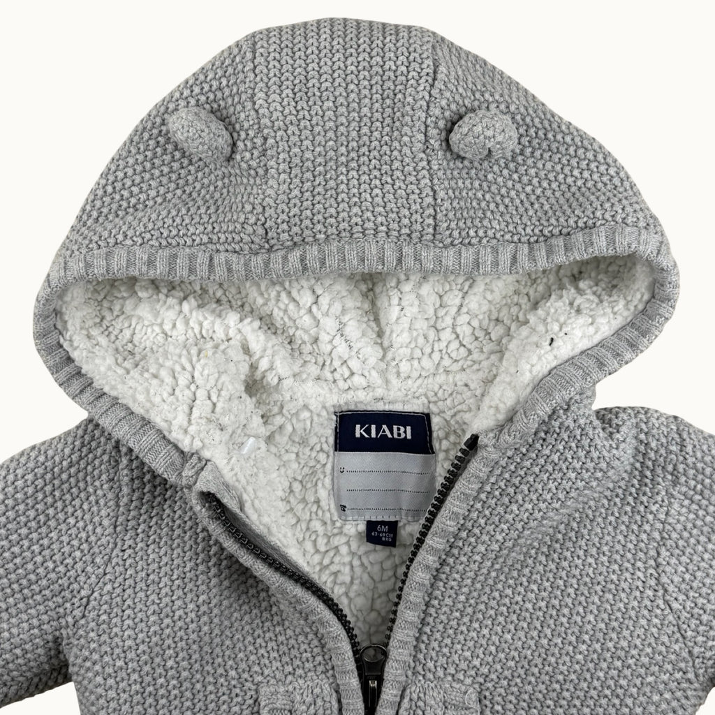 Veste en maille avec capuche - 6 mois
