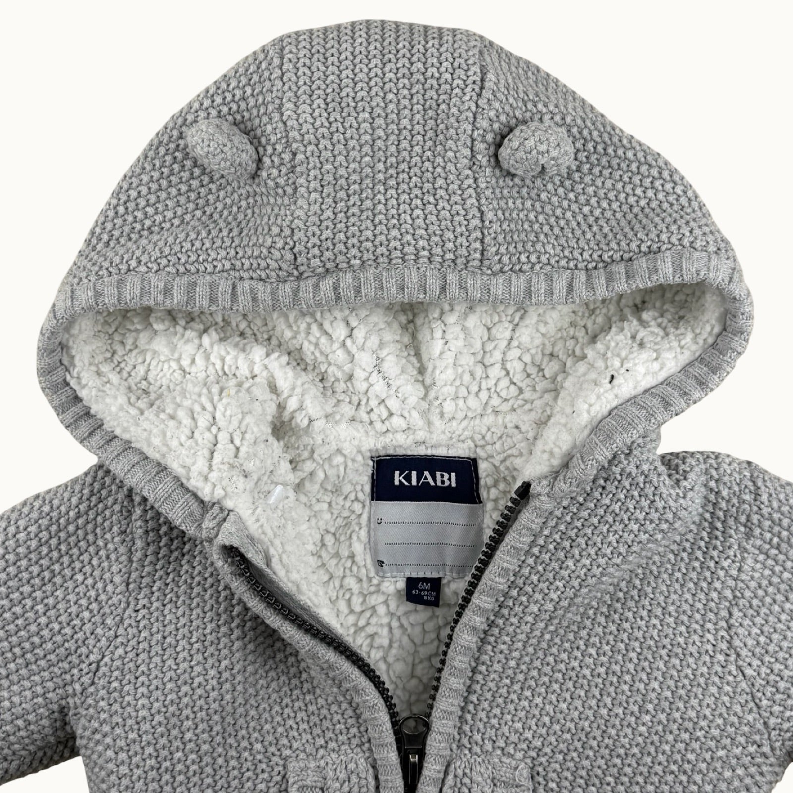 Veste en maille avec capuche - 6 mois