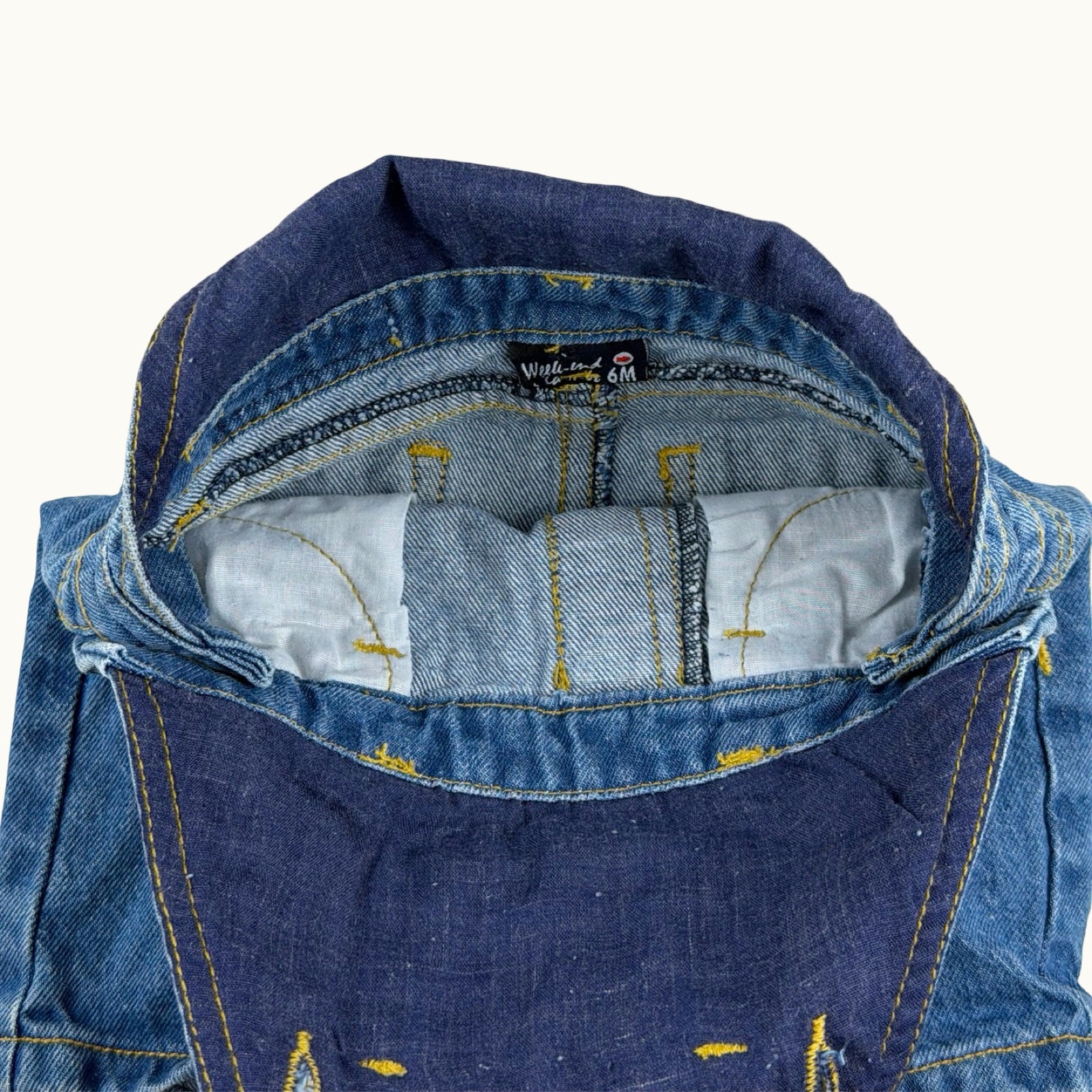 Combishort en jean - 6 mois