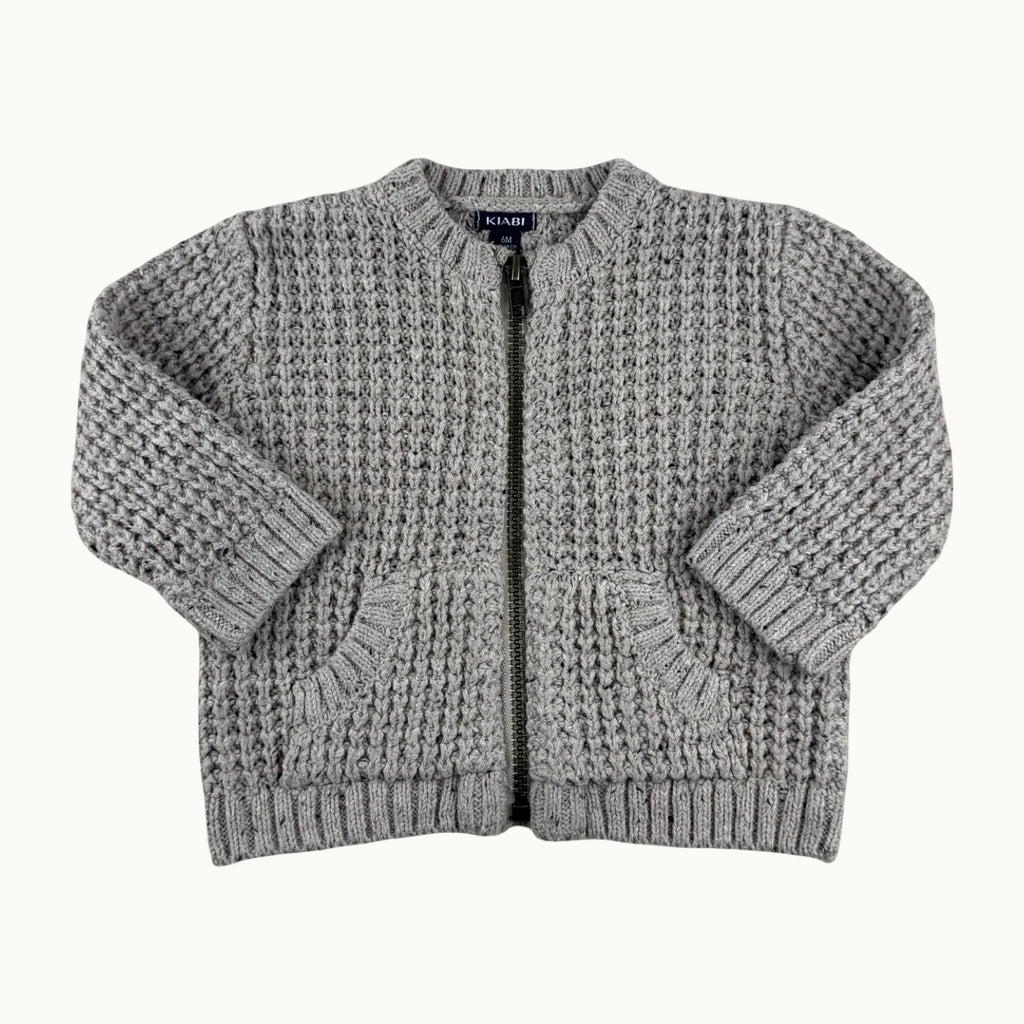 Gilet tricot épais zippé - 6 mois