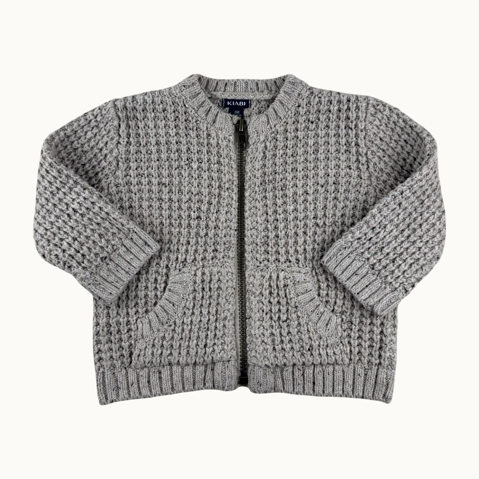 Gilet tricot épais zippé - 6 mois