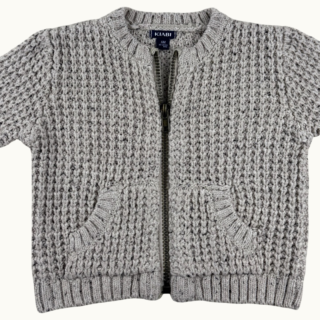 Gilet tricot épais zippé - 6 mois