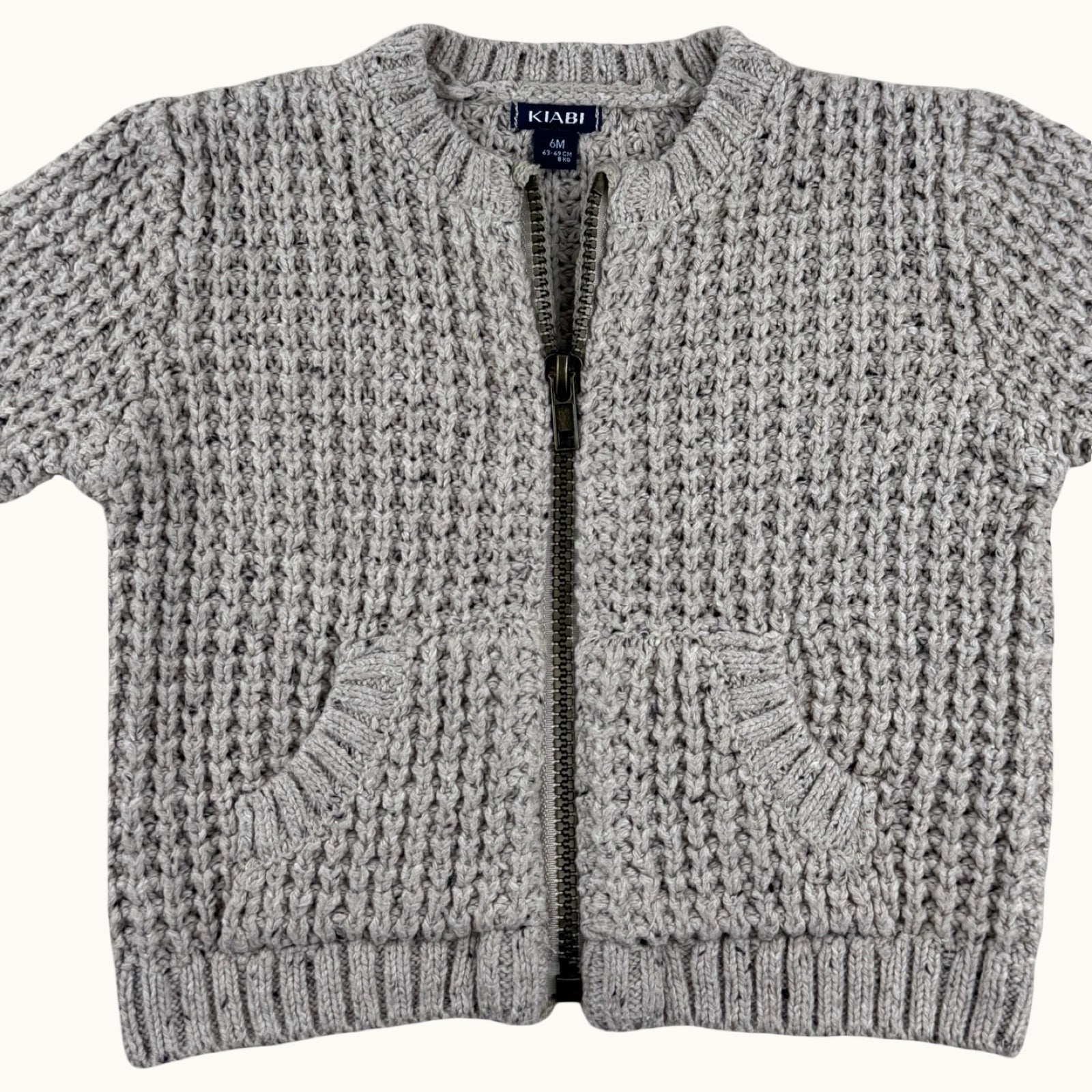 Gilet tricot épais zippé - 6 mois