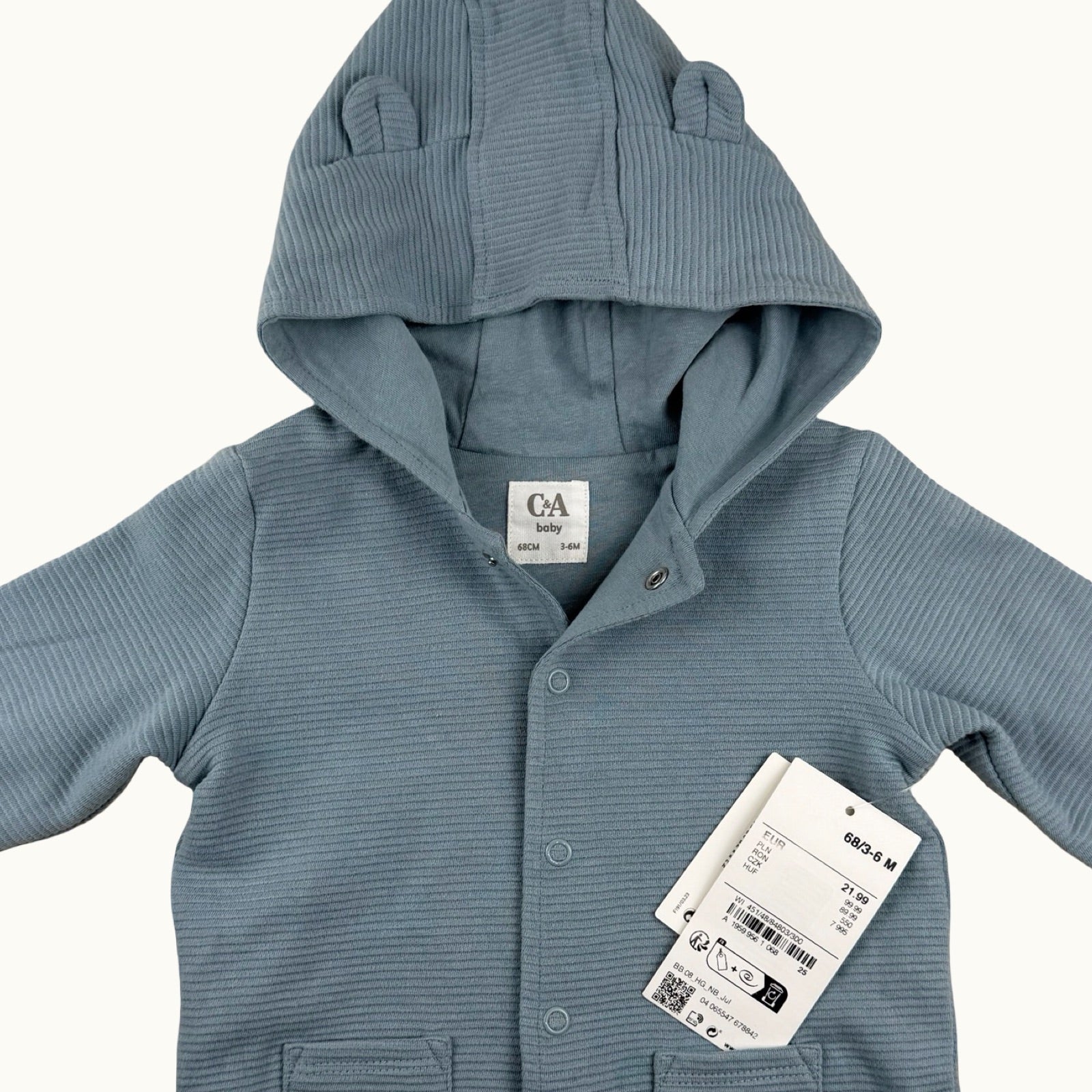 Veste à capuche oreilles - 6 mois