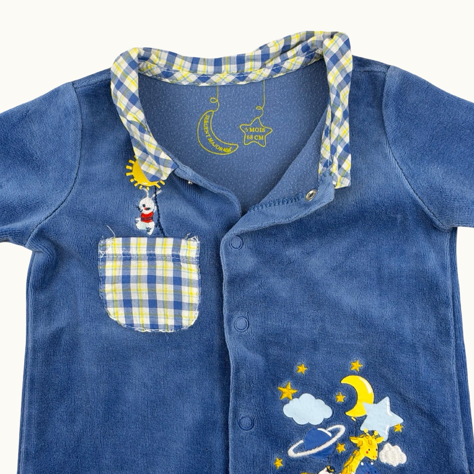 Pyjama velours Sergent Major - 6 mois