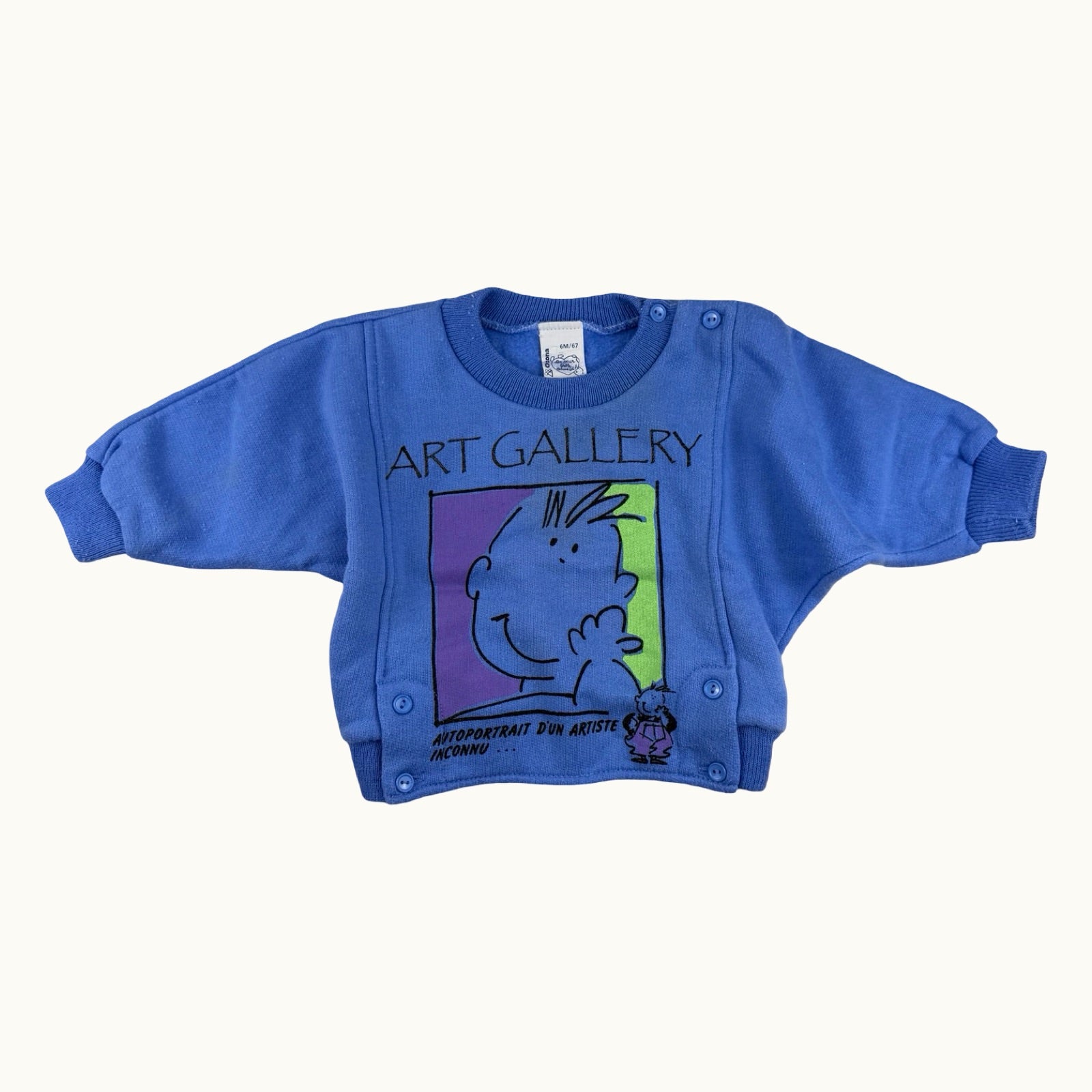Sweat vintage "Art Gallery" - 6 mois