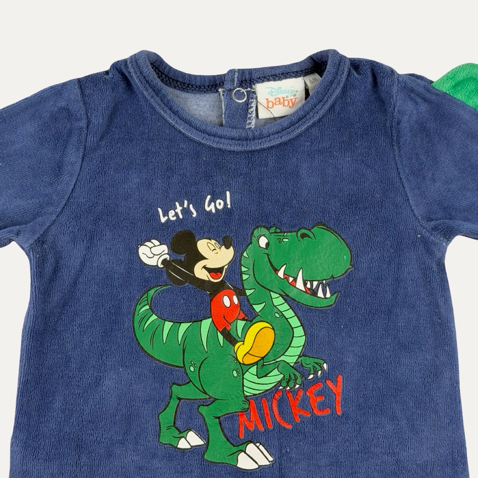 Pyjama velours Mickey dinosaure - 6 mois