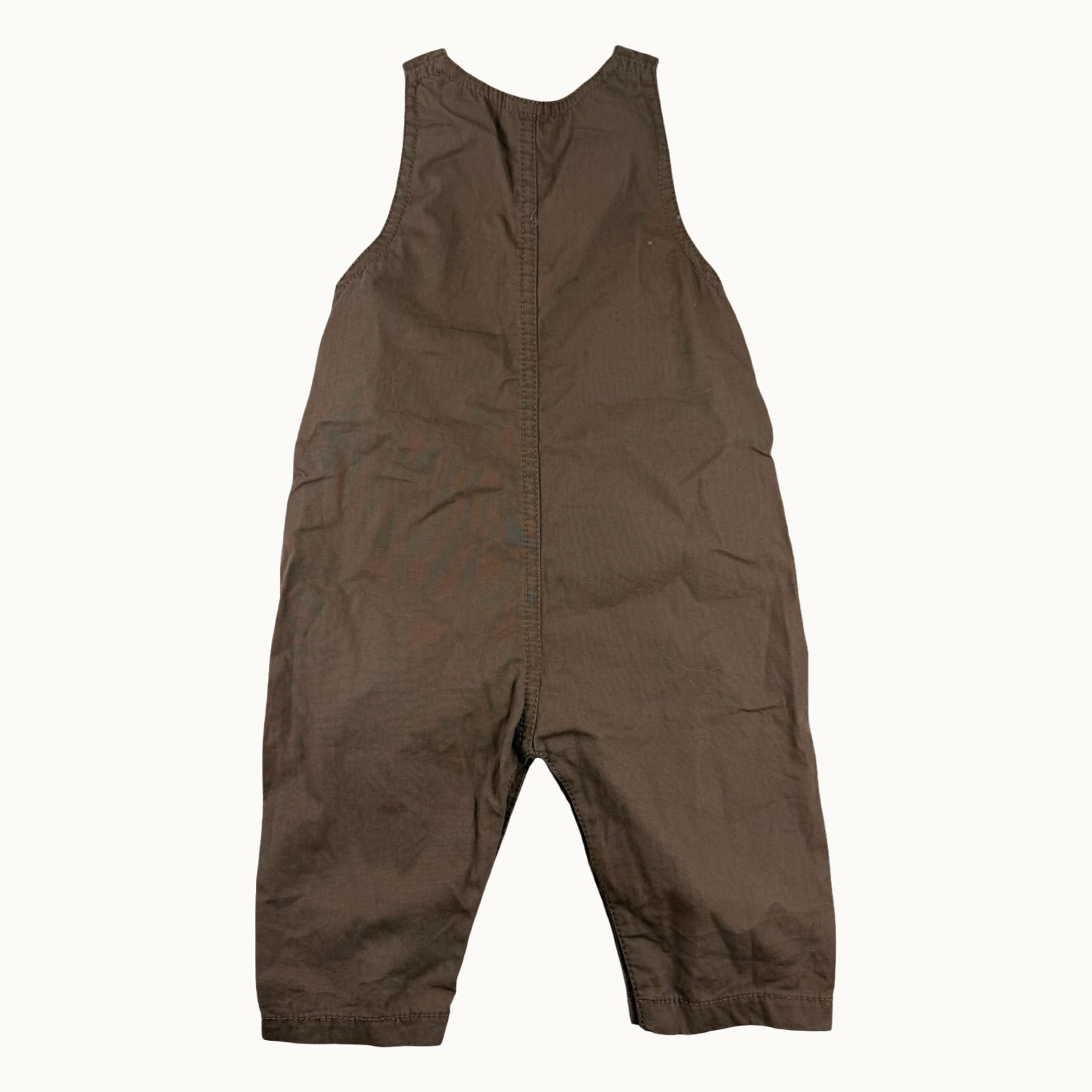 Combinaison marron avec éléphants brodés - 6 mois