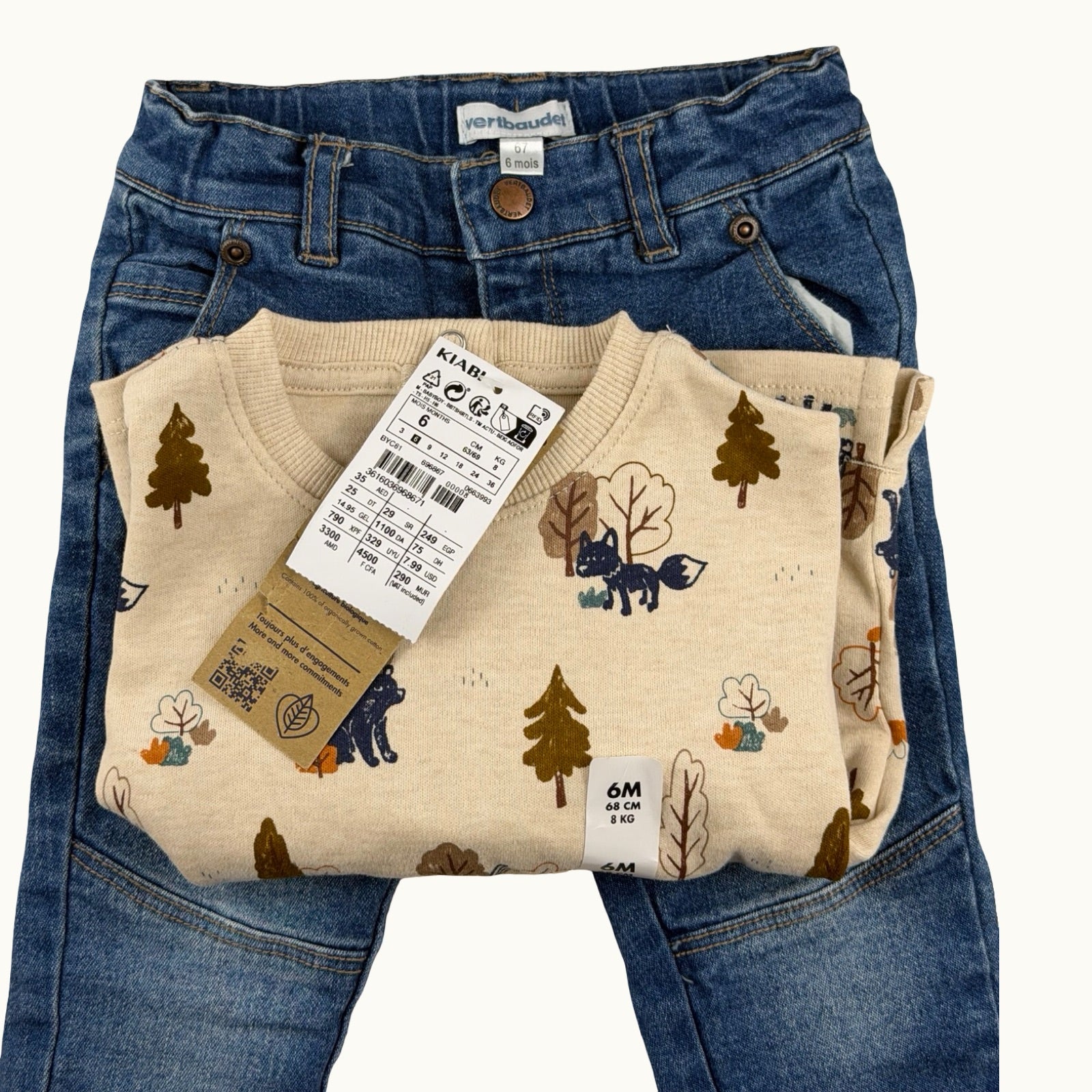 Ensemble pull et jean - 6 mois