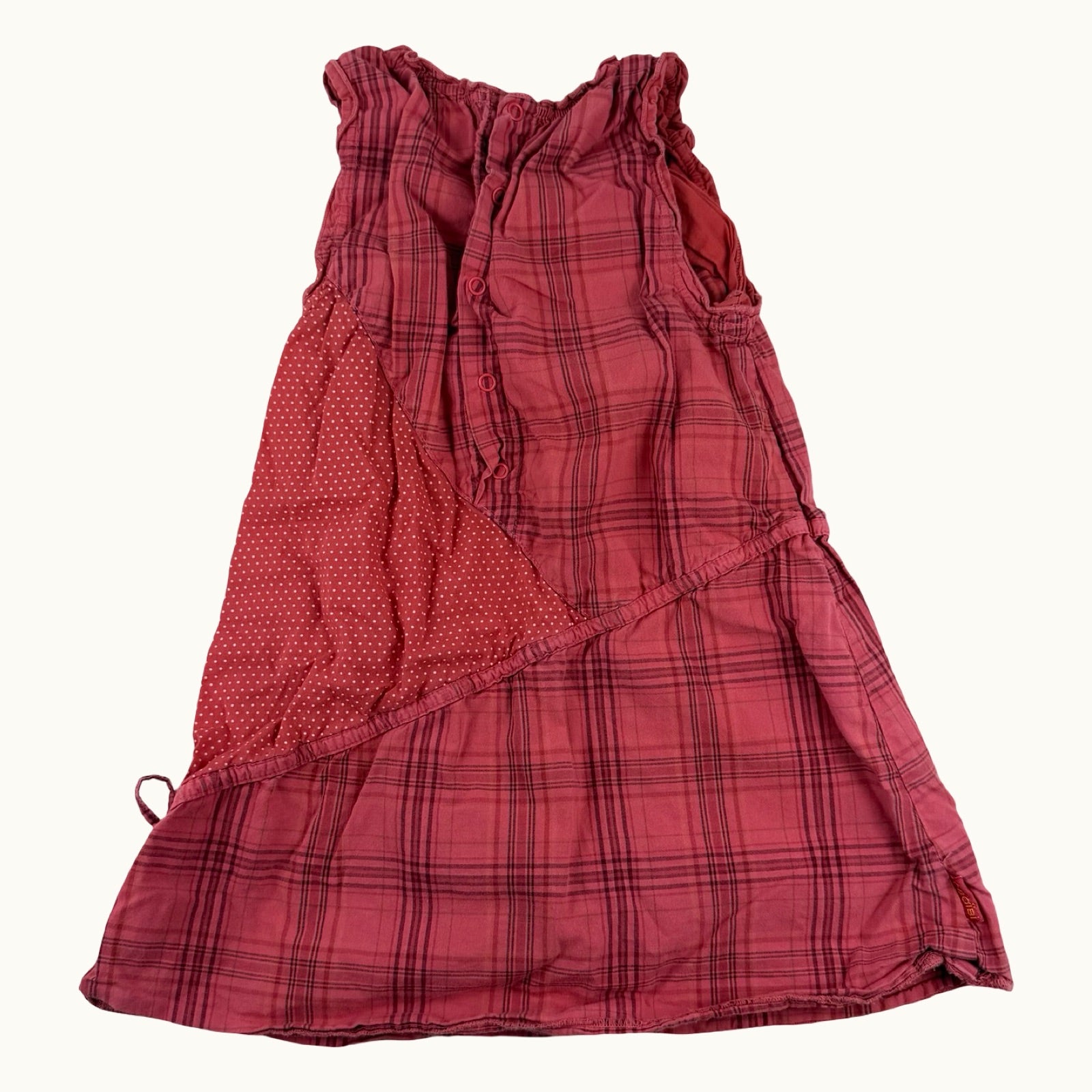 Robe à carreaux et pois - 18 mois