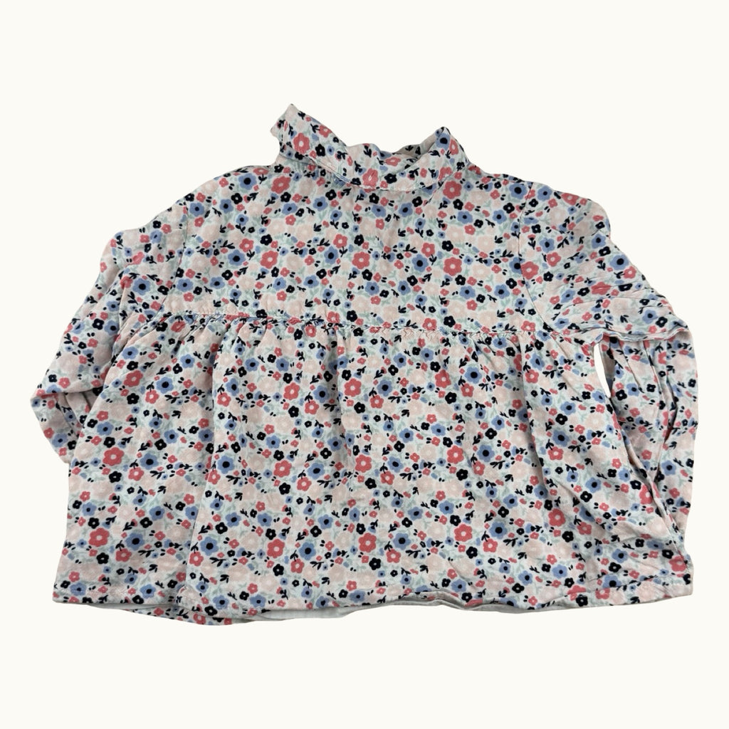 Blouse fleurie avec col - 18 mois