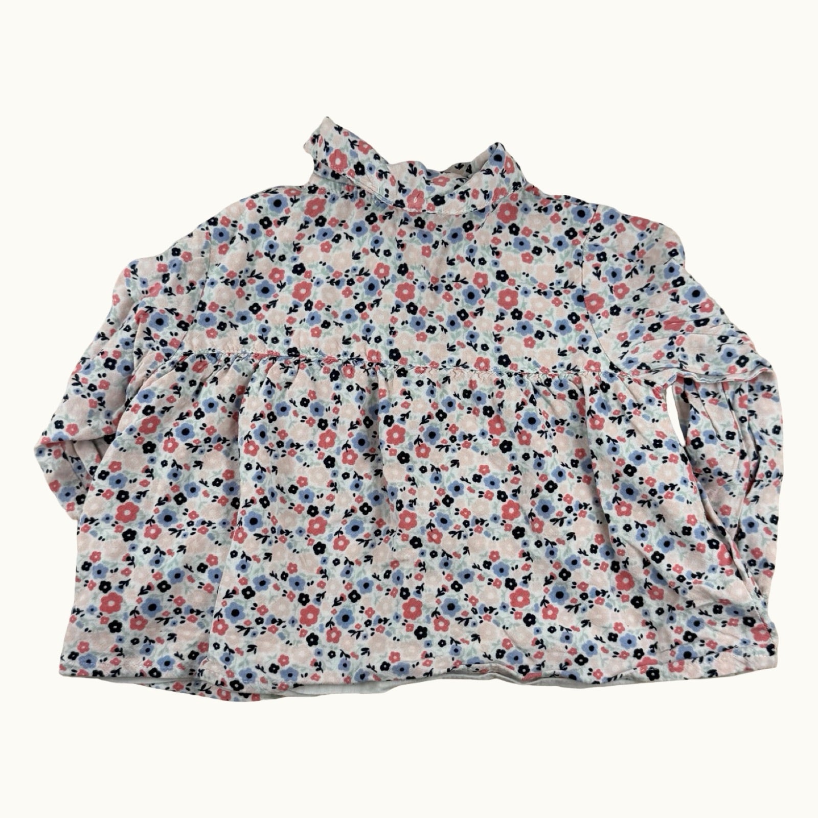 Blouse fleurie avec col - 18 mois