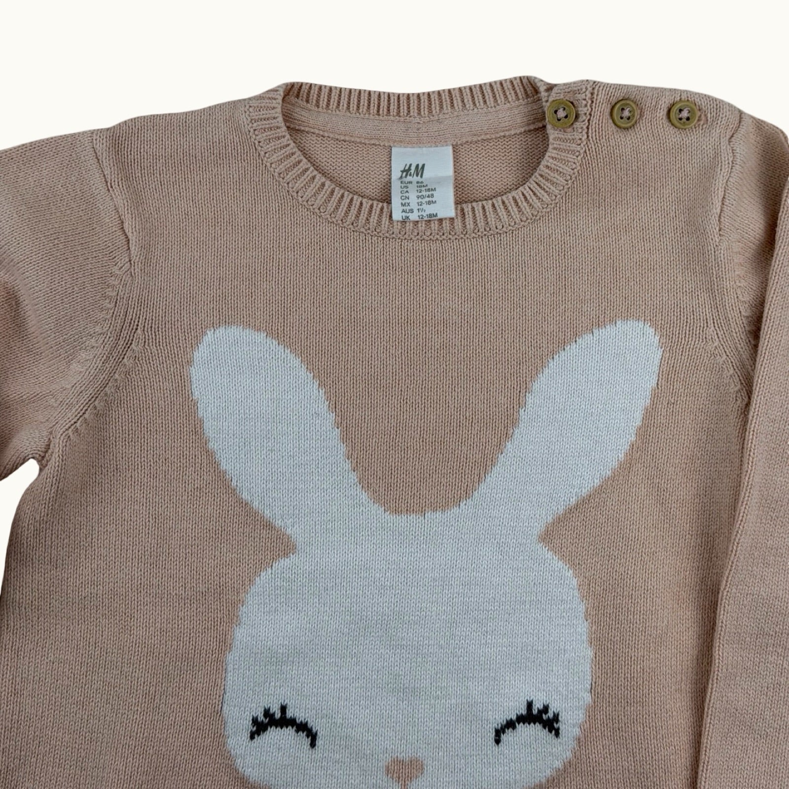 Pull motif lapin H&M - 18 mois