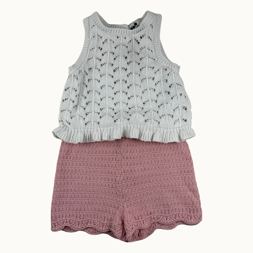 Ensemble top et short en crochet TAO - 18 mois