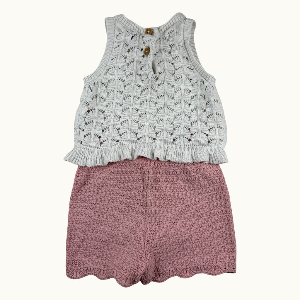 Ensemble top et short en crochet TAO - 18 mois