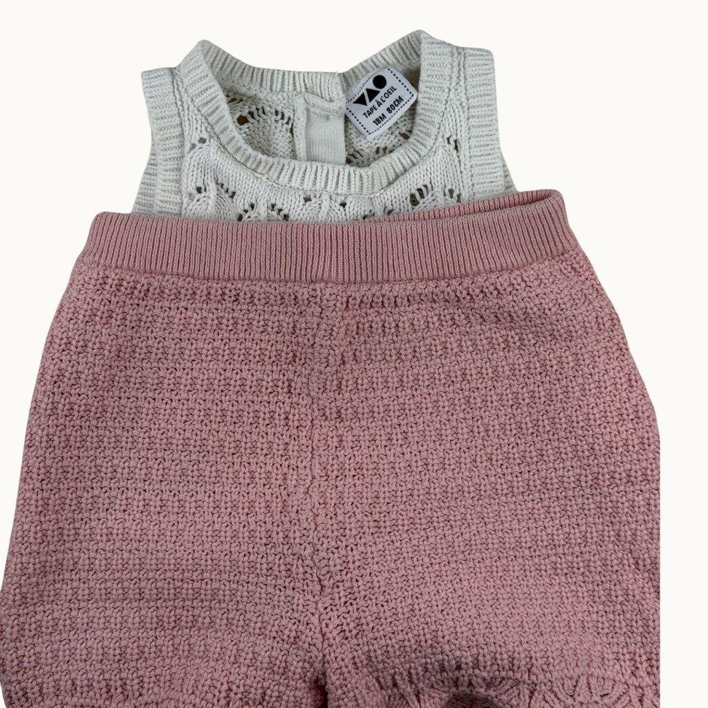 Ensemble top et short en crochet TAO - 18 mois