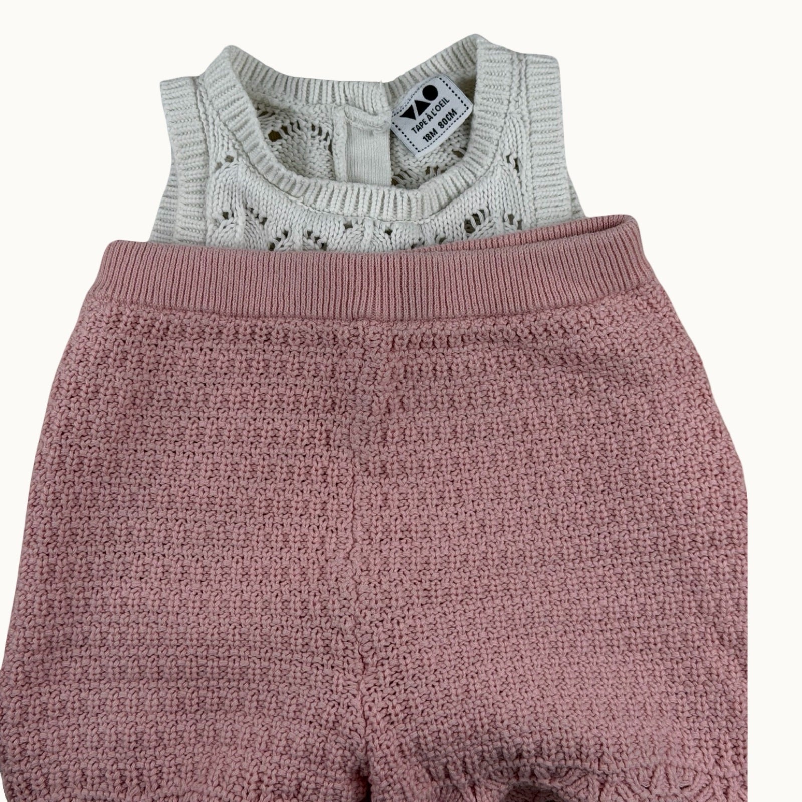 Ensemble top et short en crochet TAO - 18 mois