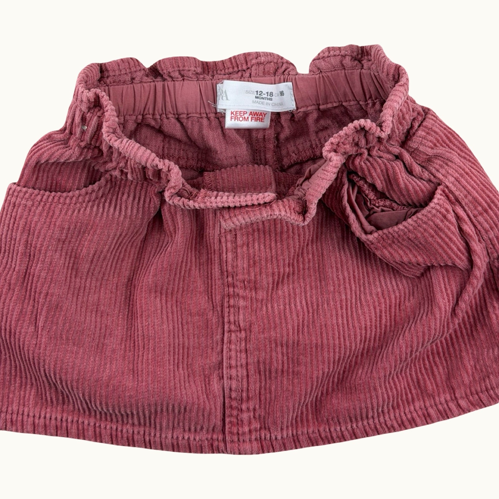 Jupe en velours Zara - 18 mois