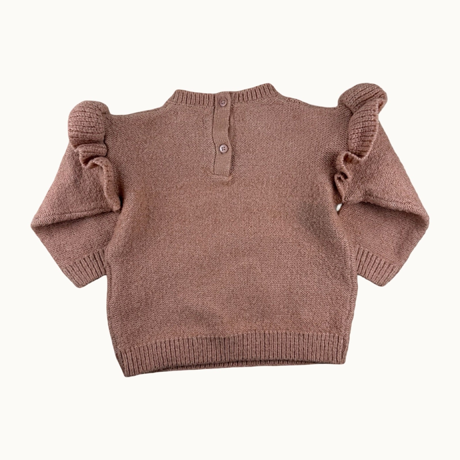 Pull tricot torsadé à volants - 18 mois