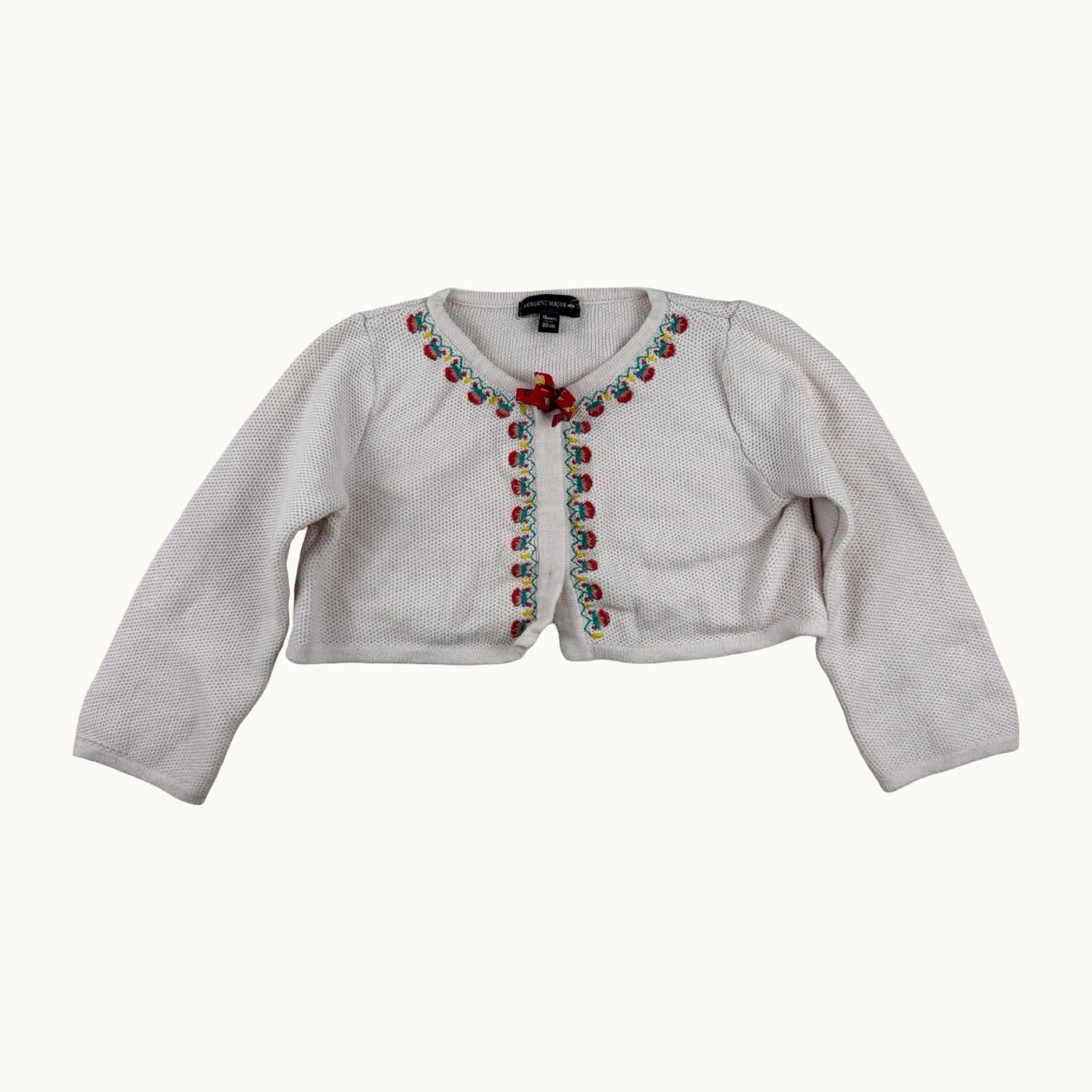 Boléro tricot broderies colorées Sergent Major - 18 mois