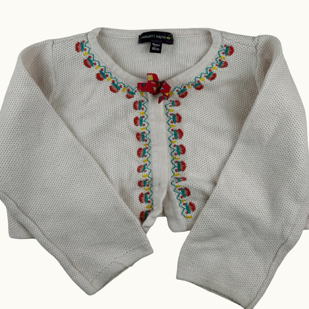 Boléro tricot broderies colorées Sergent Major - 18 mois