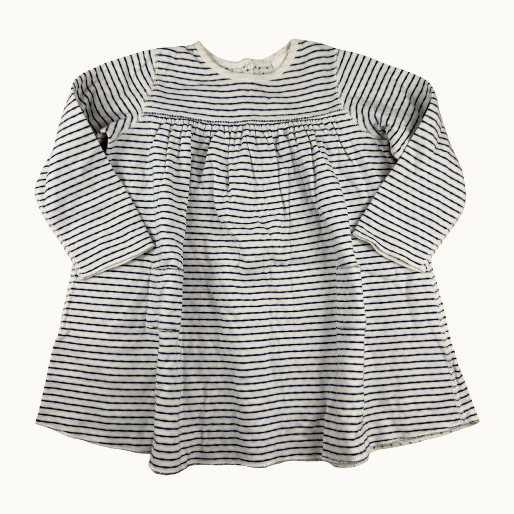 Robe manches longues rayée Petit Bateau - 18 mois