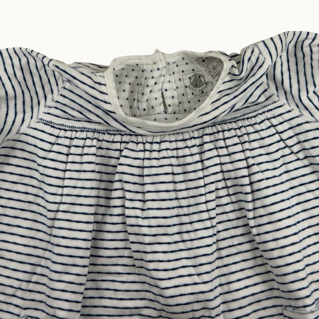 Robe manches longues rayée Petit Bateau - 18 mois