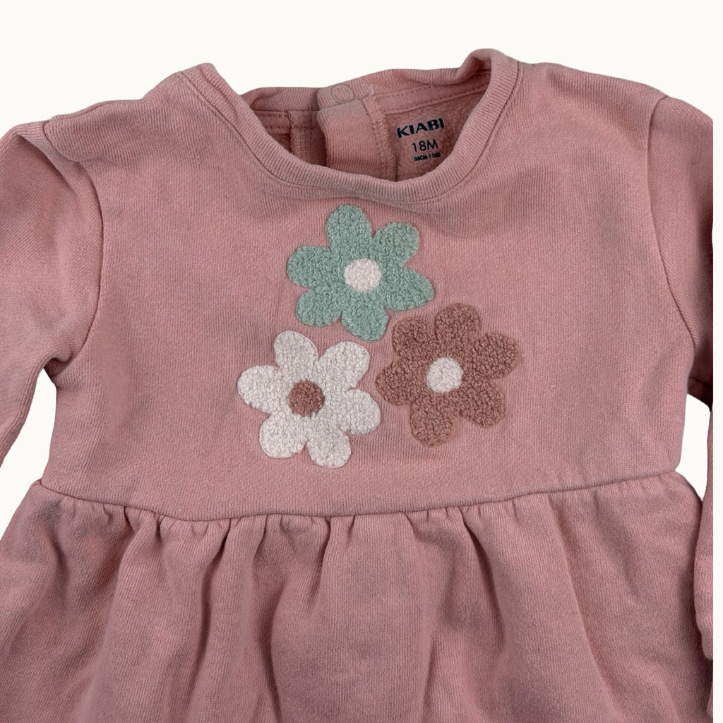 Robe pull avec fleurs - 18 mois