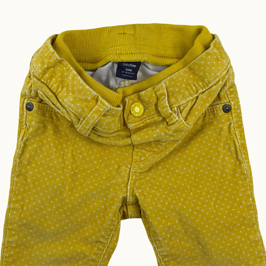 Pantalon velours côtelé pois Baby Gap - 18 mois