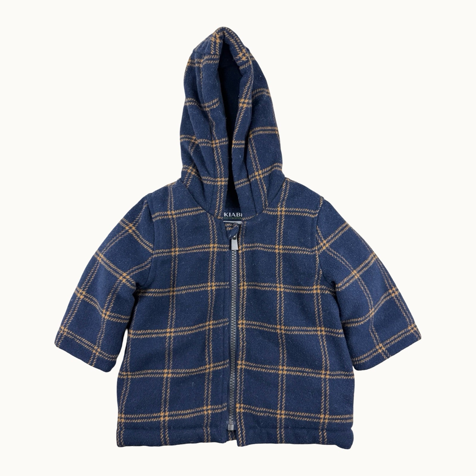 Veste à capuche à carreaux - 9 mois