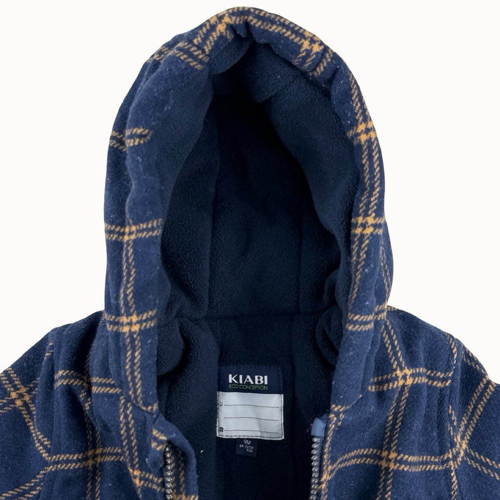 Veste à capuche à carreaux - 9 mois