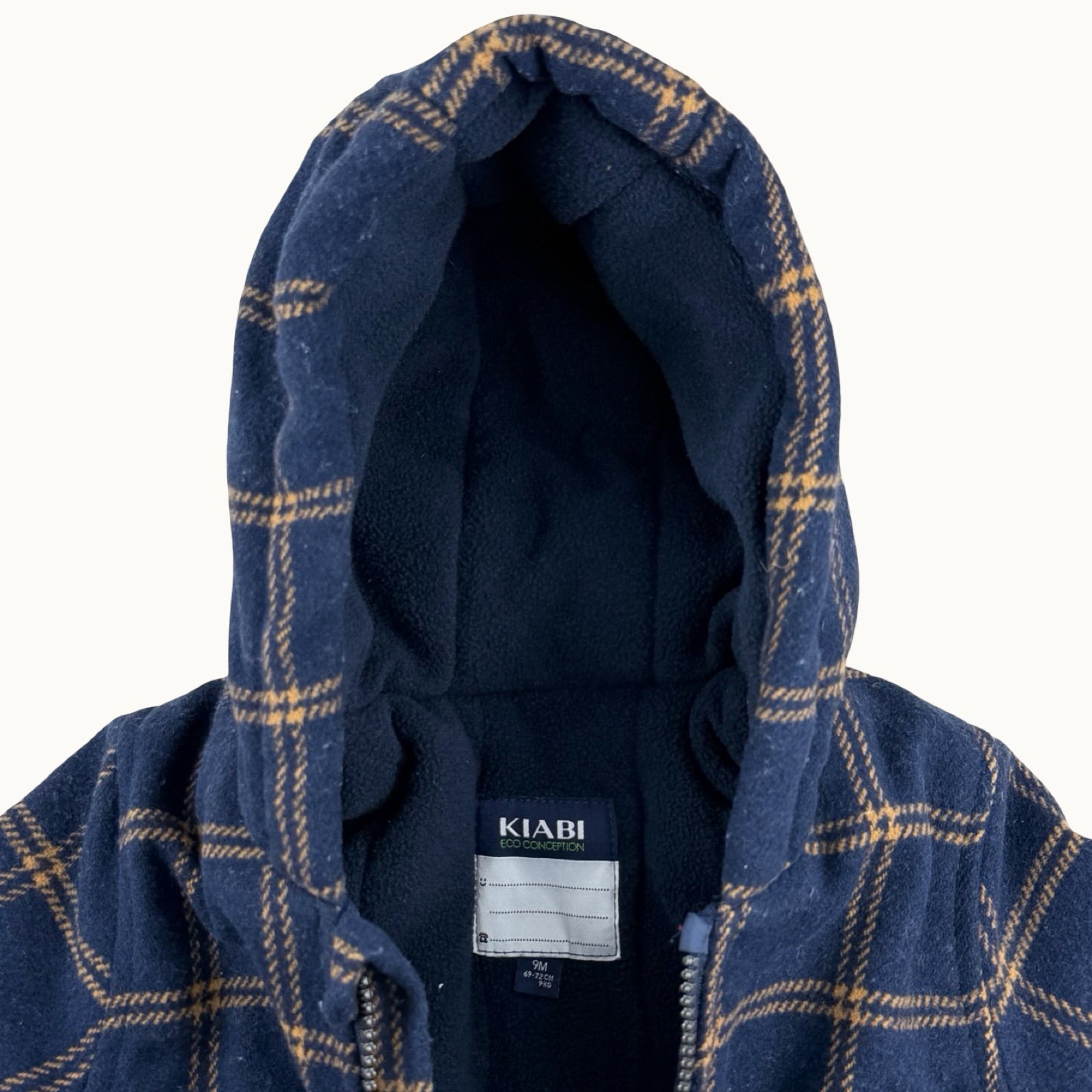 Veste à capuche à carreaux - 9 mois